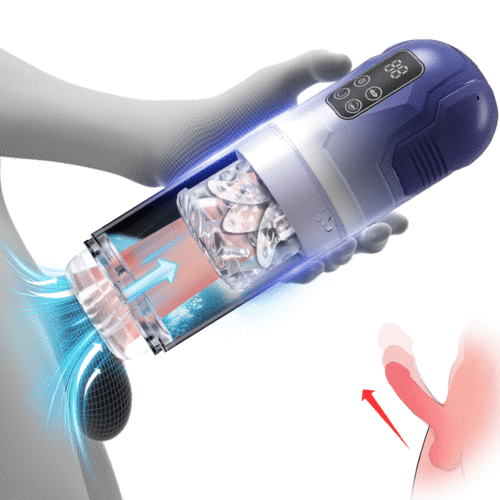 ピストンキング雷帝 全能暴走 7正反回転ピストン 7真空PUMP吸引 舌舐め IPX7完全防水 電動オナホール