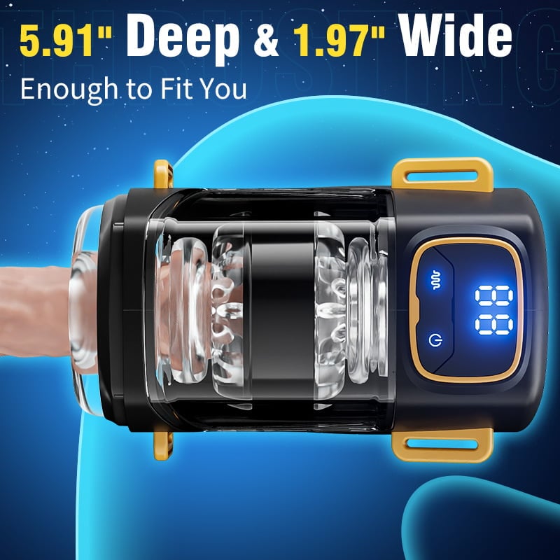 PulseRider-ウェアラブル男性ストローカー300回/分オナニーカップ