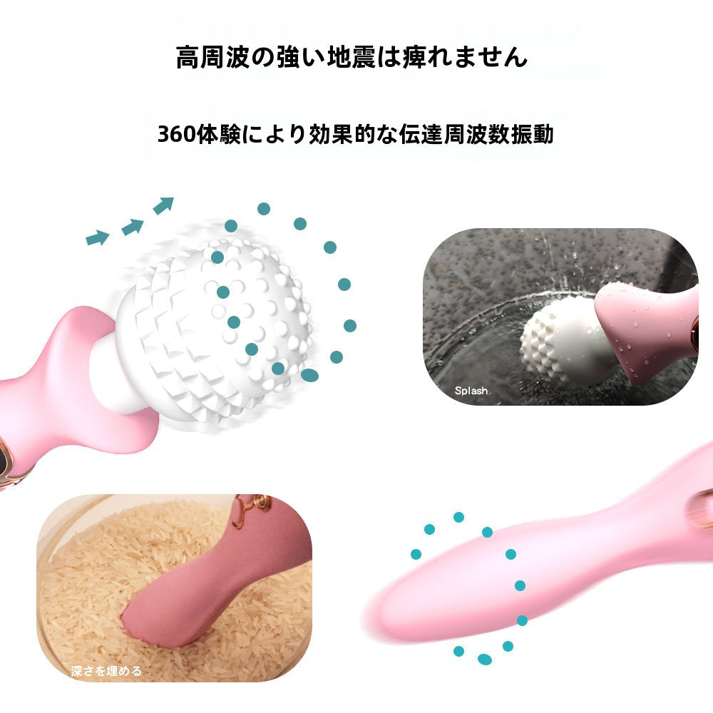 夜桜の二重頭部AVの棒の多頻度振動棒のマッサージの女性の即刻の潮のMasturbatorの無声柔らかい大人の性プロダクト