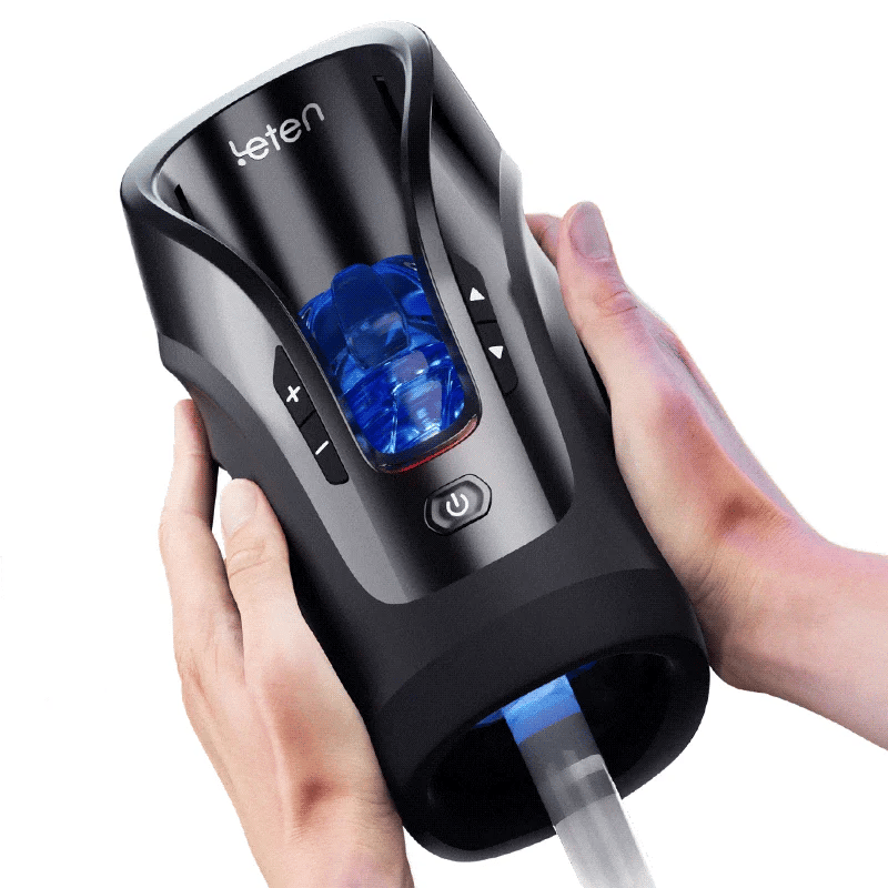 Leten Cannon King Mini 3 D Fleshy Telescopic Vibrating Automatic Male Masturbator Blowjobストローク