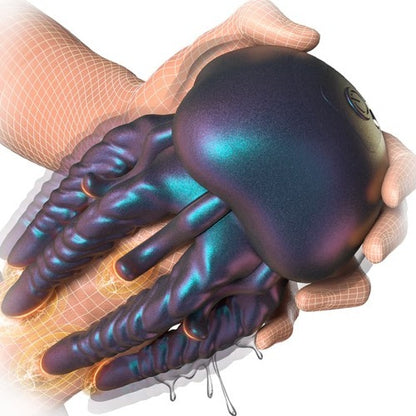 クラゲタコ 360°包み込む 亀頭特化 ソフト触手 振動刺激 チントレ 柔らかシリコン ペニスバイブ