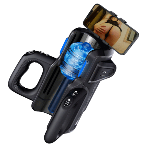 Leten Thrusting-Pro 10種ピストンスピード&強さ 付け替えホール 動画観賞オナニー 携帯ホルダー付き 喘ぎ声搭載 電動オナホール