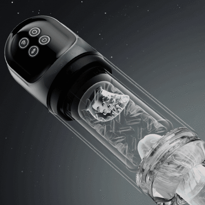 超絶快感 水浴オナニー 回転ｘ吸引 舌舐め IPX7防水 透明デザイン USB充電 電動オナホール