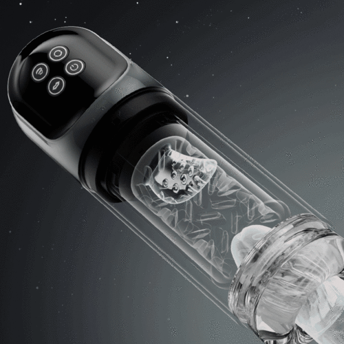 超絶快感 水浴オナニー 回転ｘ吸引 舌舐め IPX7防水 透明デザイン USB充電 電動オナホール