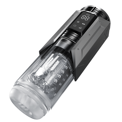 渦巻き旋風 フェラチオクイーン 7種超高速回転ピストン&吸引&振動 舌舐め 亀頭責め3D内部構造 液晶ディスプレイ 電動オナホ