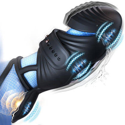 4NI1究極進化版 オナニ一神器 3独立モーター 爆震 亀頭責め コックリング ペニスバイブ