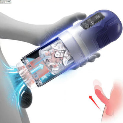 ピストンキング雷帝 全能暴走 7正反回転ピストン 7真空PUMP吸引 舌舐め IPX7完全防水 電動オナホール