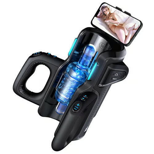 Leten Thrusting-Pro 10種ピストンスピード&強さ 付け替えホール 動画観賞オナニー 携帯ホルダー付き 喘ぎ声搭載 電動オナホール