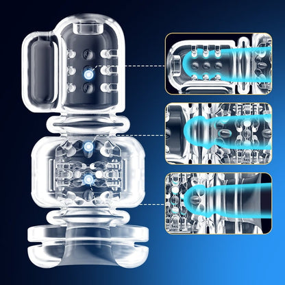 PulseRider-ウェアラブル男性ストローカー300回/分オナニーカップ