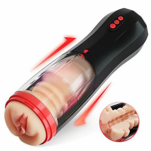 イカセ搾精マシン ジェットピストン 振動型 透明カップ 電動オナホール