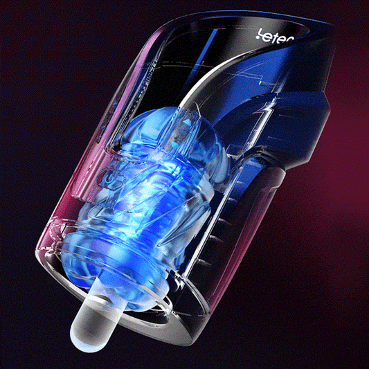 Leten Cannon King Mini 3 D Fleshy Telescopic Vibrating Automatic Male Masturbator Blowjobストローク