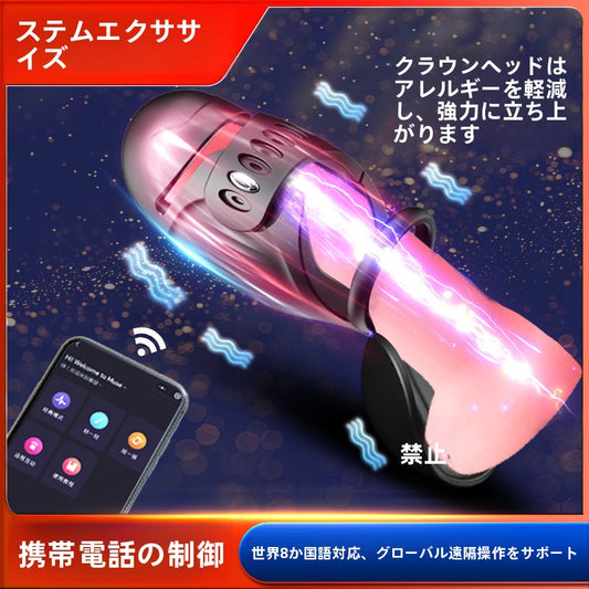 4NI1究極進化版 オナニ一神器 3独立モーター 爆震 亀頭責め コックリング ペニスバイブ